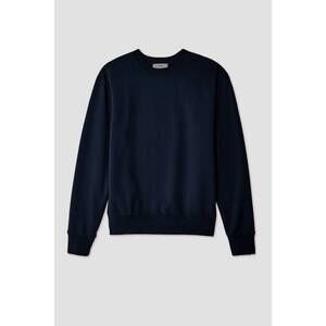 NEW SAVE KHAKI UNITED men's long sleeve supima crewneck sweatshirt in navy